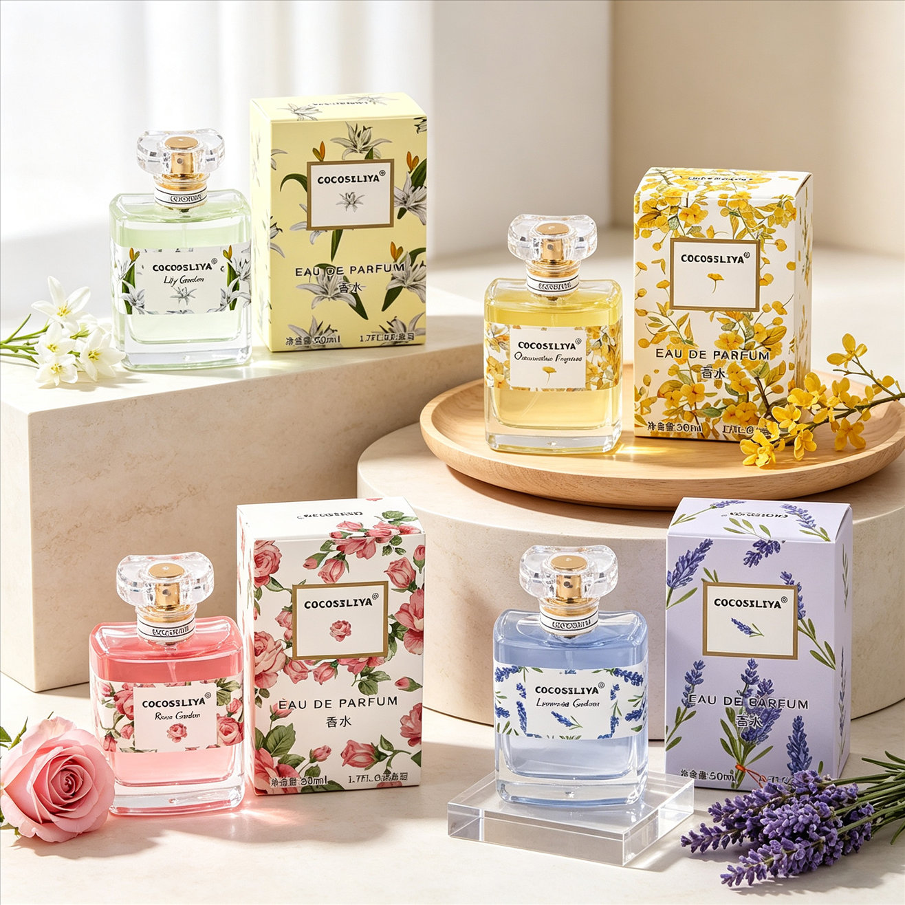 Perfume Lavender Fragrance - Parfum Wanita COCOSILIYA, 1.7oz X 2