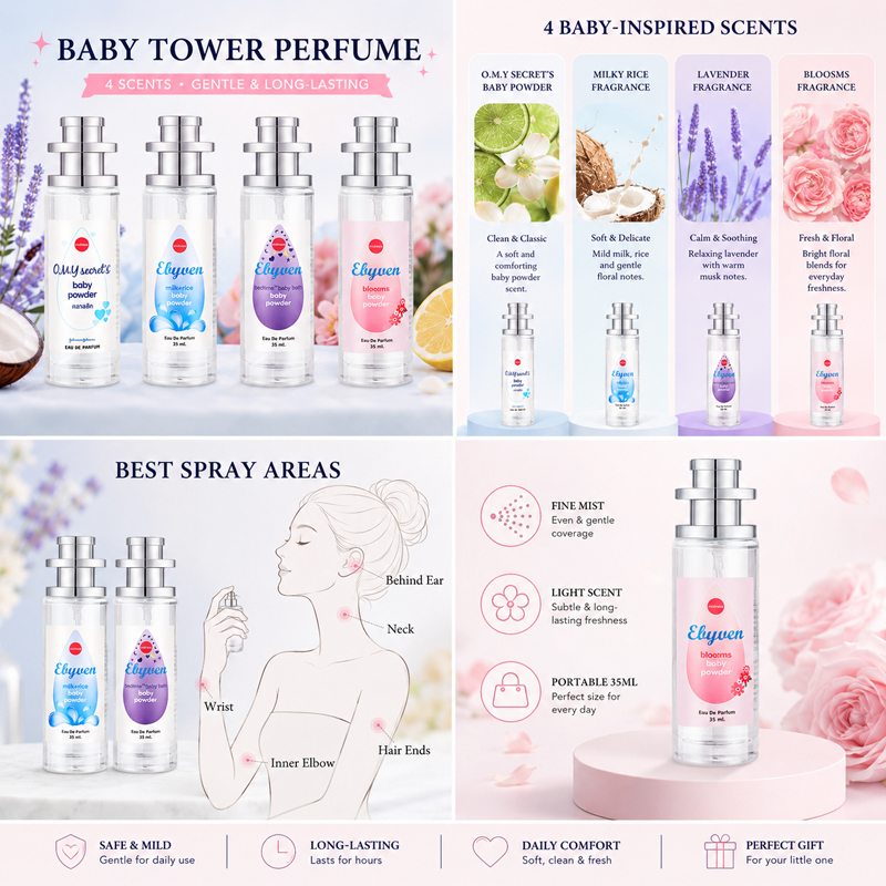 2pcs 35ml Parfum Bedak Bayi un - Perfume Lavender Fragrance ulasan dan harga